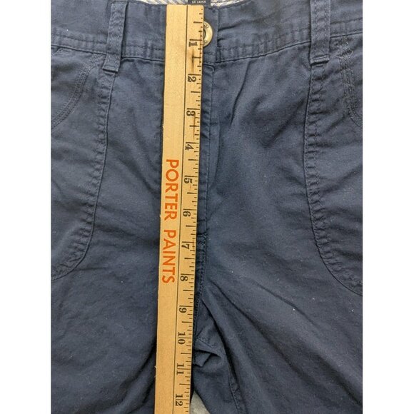 Tommy Hilfiger Capri Pants Womens 16 Navy Cargo Cropped Zip Fly Pockets 802251 - Picture 6 of 14